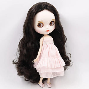 Planet Gates ICY DBS Blyth doll No.950 Black hair JOINT body White skin 1/6 BJD customized face with eyebrow ob24 anime girl