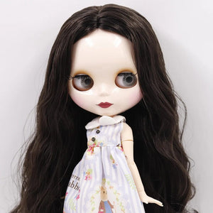 Planet Gates ICY DBS Blyth doll No.950 Black hair JOINT body White skin 1/6 BJD customized face with eyebrow ob24 anime girl