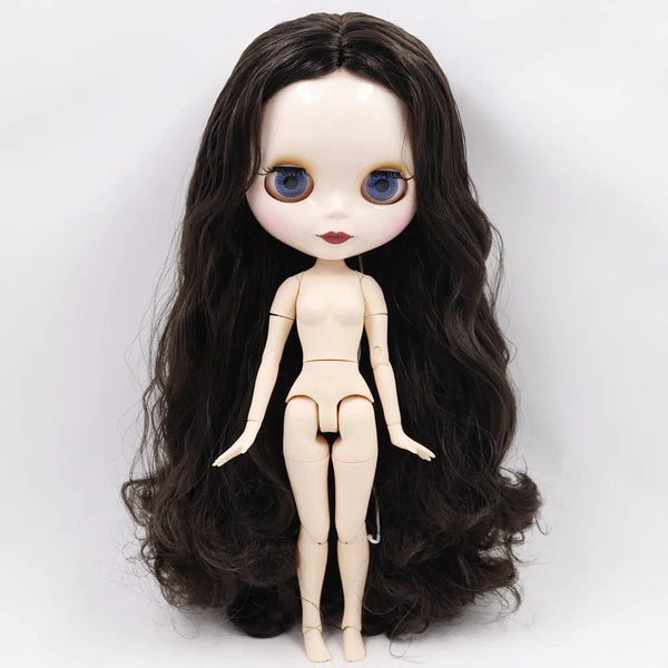 Planet Gates ICY DBS Blyth doll No.950 Black hair JOINT body White skin 1/6 BJD customized face with eyebrow ob24 anime girl