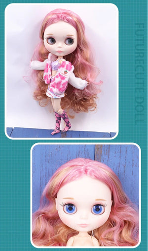 Planet Gates ICY DBS Blyth doll White Skin Glossy face Matte face Joint body with hand set A&B 1/6 bjd suitable diy makeup Special price