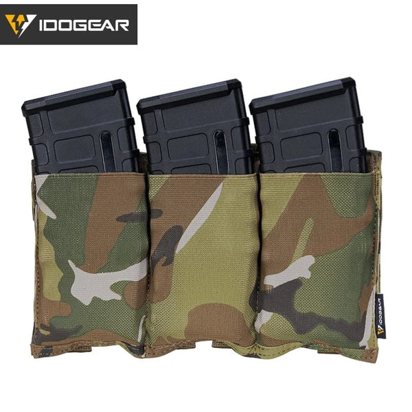 Planet Gates IDOGEAR 5.56 Magazine Pouch Tactical Fast Draw MOLLE Mag Pouch Carrier Triple Open Top 3555