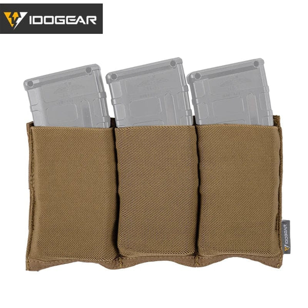Planet Gates IDOGEAR 5.56 Magazine Pouch Tactical Fast Draw MOLLE Mag Pouch Carrier Triple Open Top 3555