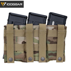 Planet Gates IDOGEAR 5.56 Magazine Pouch Tactical Fast Draw MOLLE Mag Pouch Carrier Triple Open Top 3555