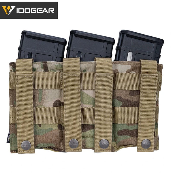 Planet Gates IDOGEAR 5.56 Magazine Pouch Tactical Fast Draw MOLLE Mag Pouch Carrier Triple Open Top 3555