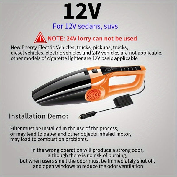 Planet Gates In-car Vehicle Household Indoor Large Vacuum Cleaner Power Large Suction Strong Vacuum Vehicle Small Vehicle Vacuum Cleaner Dry-wet Dual-use