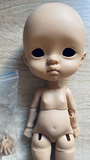 Planet Gates In stock 1/6 26cm qianqian yuanbao BJD sd Doll Big Head Resin Material DIY Accessories Child Toys Girl Gift Free shipping