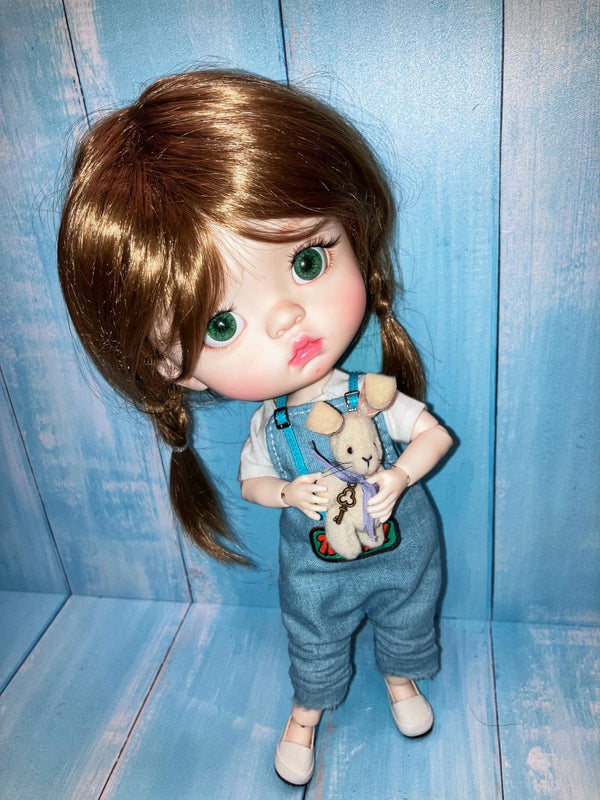 Planet Gates In stock 1/6 26cm qianqian yuanbao BJD sd Doll Big Head Resin Material DIY Accessories Child Toys Girl Gift Free shipping