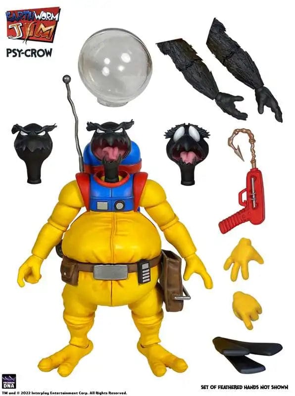 Planet Gates In Stock PDNA 1/12 Earthworm Jim Psy Crow bob the killer Action Figure Collectible Toy Gift