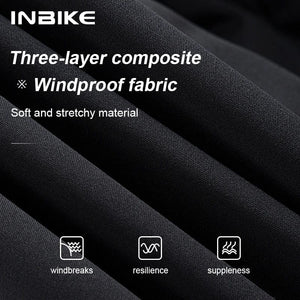 Planet Gates INBIKE Men's Winter Cycling Bike Jackets Windproof Softshell Thermal Bicycle Clothing for Men Warm Fleece Road Bike Windbreaker