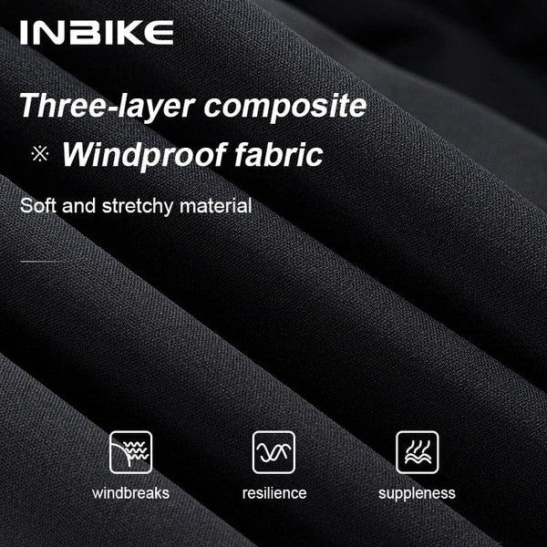 Planet Gates INBIKE Men's Winter Cycling Bike Jackets Windproof Softshell Thermal Bicycle Clothing for Men Warm Fleece Road Bike Windbreaker