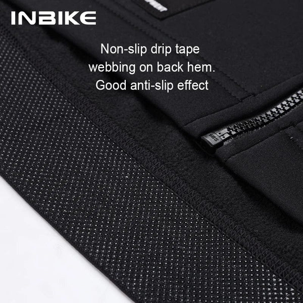 Planet Gates INBIKE Men's Winter Cycling Bike Jackets Windproof Softshell Thermal Bicycle Clothing for Men Warm Fleece Road Bike Windbreaker