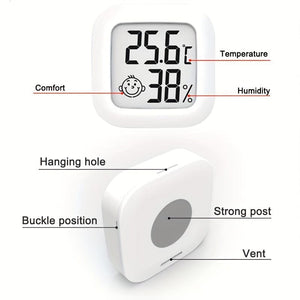 Planet Gates Indoor Temperature Hygrometer, Humidity Sensor Thermometer Hygrometer Hygrometer Temperature And Humidity Monitor, LCD Display Degrees Fahrenheit