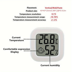 Planet Gates Indoor Temperature Hygrometer, Humidity Sensor Thermometer Hygrometer Hygrometer Temperature And Humidity Monitor, LCD Display Degrees Fahrenheit