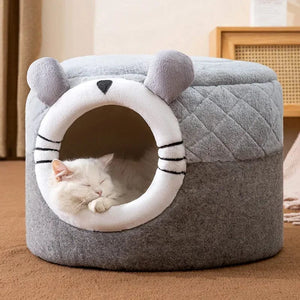 Planet Gates Indoor Warm Cat Dog House Soft Pet Tent Cave Bed Deep Sleep Cat Kennel with Removable Cushion for Kitten Puppy Comfortable Bed
