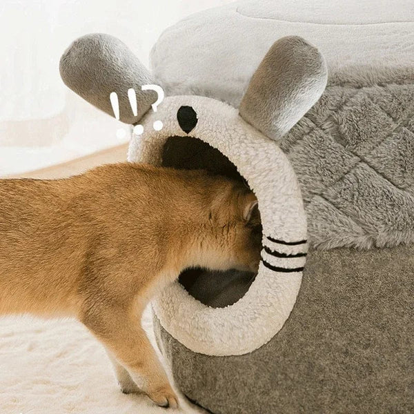 Planet Gates Indoor Warm Cat Dog House Soft Pet Tent Cave Bed Deep Sleep Cat Kennel with Removable Cushion for Kitten Puppy Comfortable Bed