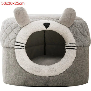 Planet Gates Indoor Warm Cat Dog House Soft Pet Tent Cave Bed Deep Sleep Cat Kennel with Removable Cushion for Kitten Puppy Comfortable Bed