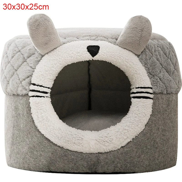 Planet Gates Indoor Warm Cat Dog House Soft Pet Tent Cave Bed Deep Sleep Cat Kennel with Removable Cushion for Kitten Puppy Comfortable Bed