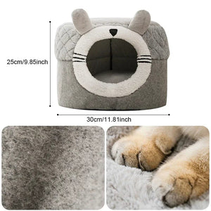 Planet Gates Indoor Warm Cat Dog House Soft Pet Tent Cave Bed Deep Sleep Cat Kennel with Removable Cushion for Kitten Puppy Comfortable Bed