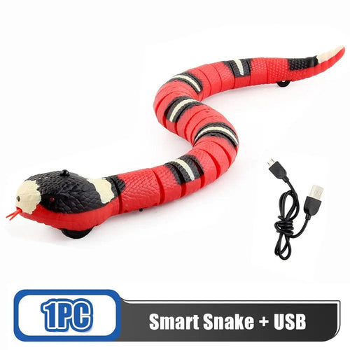 Planet Gates Induction snake Smart Sensing Cat Toys Interactive Automatic Eletronic Snake Cat Teaser Indoor Play Kitten Toy USB Rechargeable for Cats Kitten