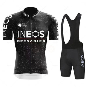 Planet Gates INEOS Man Cycling Jersey Set 2023 Summer Cycling Clothing MTB Uniform Riding Bib Shorts Bike Clothing Maillot Ciclismo Hombre