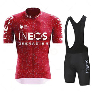 Planet Gates INEOS Man Cycling Jersey Set 2023 Summer Cycling Clothing MTB Uniform Riding Bib Shorts Bike Clothing Maillot Ciclismo Hombre