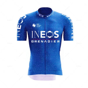 Planet Gates INEOS Man Cycling Jersey Set 2023 Summer Cycling Clothing MTB Uniform Riding Bib Shorts Bike Clothing Maillot Ciclismo Hombre