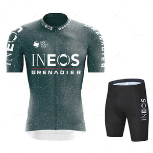 Planet Gates INEOS Man Cycling Jersey Set 2023 Summer Cycling Clothing MTB Uniform Riding Bib Shorts Bike Clothing Maillot Ciclismo Hombre