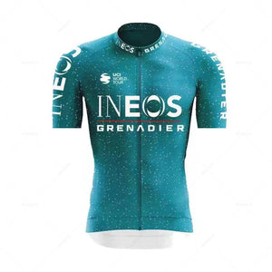 Planet Gates INEOS Man Cycling Jersey Set 2023 Summer Cycling Clothing MTB Uniform Riding Bib Shorts Bike Clothing Maillot Ciclismo Hombre