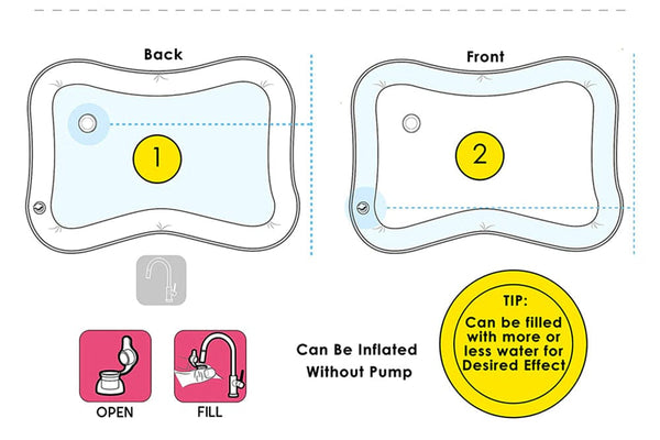 Planet Gates Infinno Inflatable Tummy Time Mat Premium Baby Water Play Mat for Infants and Toddlers Baby Toys