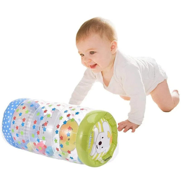 Planet Gates Inflatable Baby Crawling Roller Toy with Rattle and Ball PVC Early Development Fitness Toys Early Educational Toy For Children