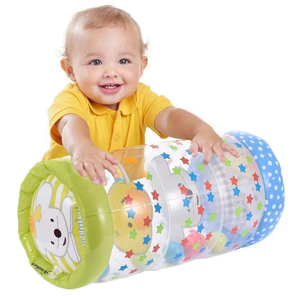 Planet Gates Inflatable Baby Crawling Roller Toy with Rattle and Ball PVC Early Development Fitness Toys Early Educational Toy For Children