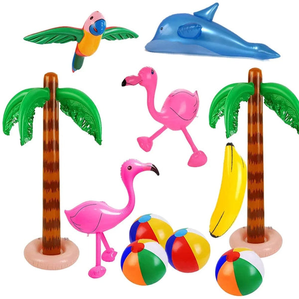 Planet Gates Inflatable Flamingo Toys for Children Inflatable Swimming Pool Float Toy Garden Pool Party  Decor Hawaiian Event Party Supplies