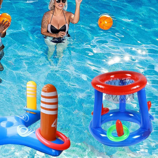 Planet Gates Inflatable toys Swimming Pool Beach accessories Inflatable Ring Throwing Ferrule Game Set Floating Toys Beach Fun Summer Water