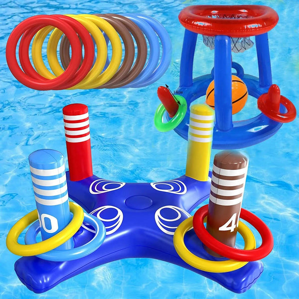 Planet Gates Inflatable toys Swimming Pool Beach accessories Inflatable Ring Throwing Ferrule Game Set Floating Toys Beach Fun Summer Water