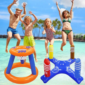 Planet Gates Inflatable toys Swimming Pool Beach accessories Inflatable Ring Throwing Ferrule Game Set Floating Toys Beach Fun Summer Water