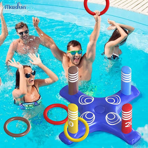 Planet Gates Inflatable toys Swimming Pool Beach accessories Inflatable Ring Throwing Ferrule Game Set Floating Toys Beach Fun Summer Water