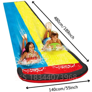 Planet Gates Inflatable Water Slide for Backyard Outdoor Kids Summer Toys Games Sprinkle Water Sliders Children Summer Water Toys Lawn Toys