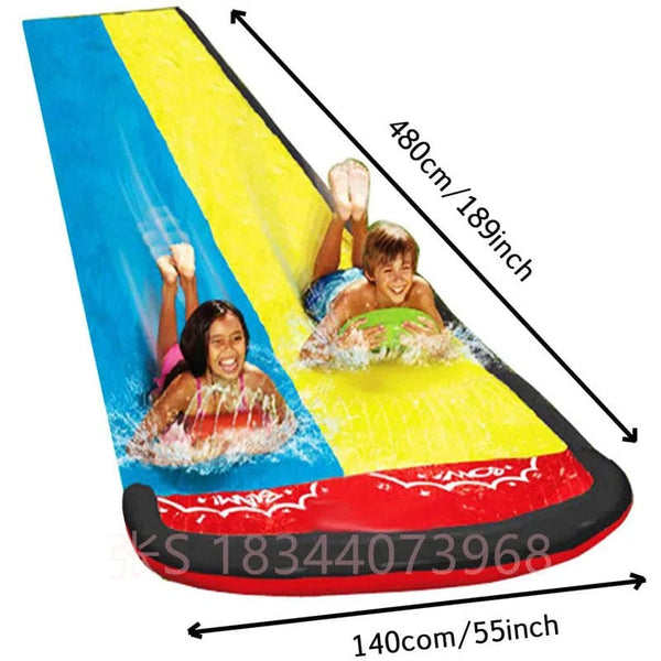 Planet Gates Inflatable Water Slide for Backyard Outdoor Kids Summer Toys Games Sprinkle Water Sliders Children Summer Water Toys Lawn Toys