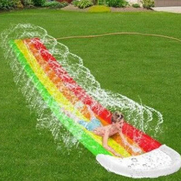 Planet Gates Inflatable Water Slide for Backyard Outdoor Kids Summer Toys Games Sprinkle Water Sliders Children Summer Water Toys Lawn Toys