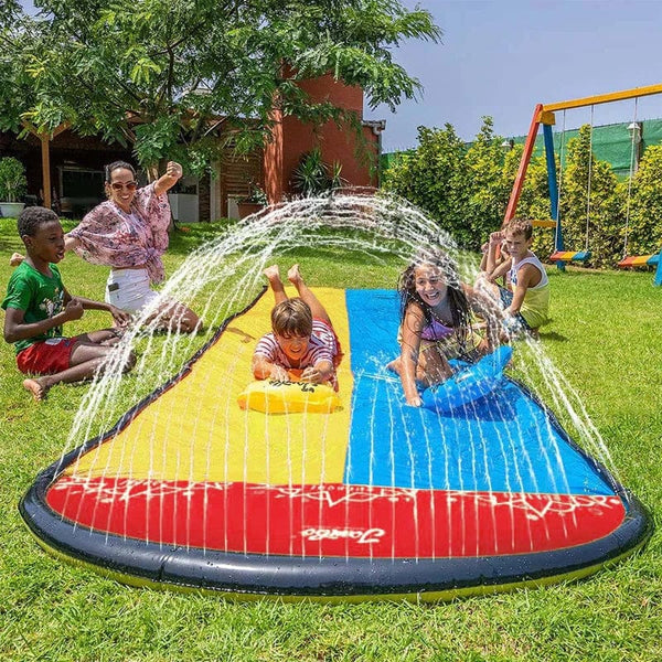 Planet Gates Inflatable Water Slide for Backyard Outdoor Kids Summer Toys Games Sprinkle Water Sliders Children Summer Water Toys Lawn Toys