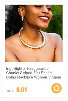 Planet Gates IngeSight.Z Punk Smooth Metal Round Torques Choker Necklace for Women Simple Gold Color Collar Necklace Party Jewelry Gift