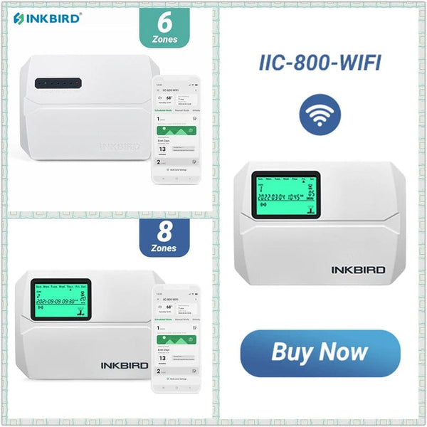 Planet Gates INKBIRD 6 OR 8 Zones EU Types of WIFI Sprinkler Controller Used to Intelligent Irrigation for Watering With Seasonal Adjustment