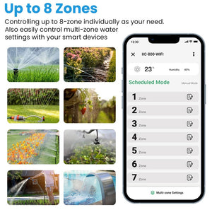 Planet Gates INKBIRD 6 OR 8 Zones EU Types of WIFI Sprinkler Controller Used to Intelligent Irrigation for Watering With Seasonal Adjustment