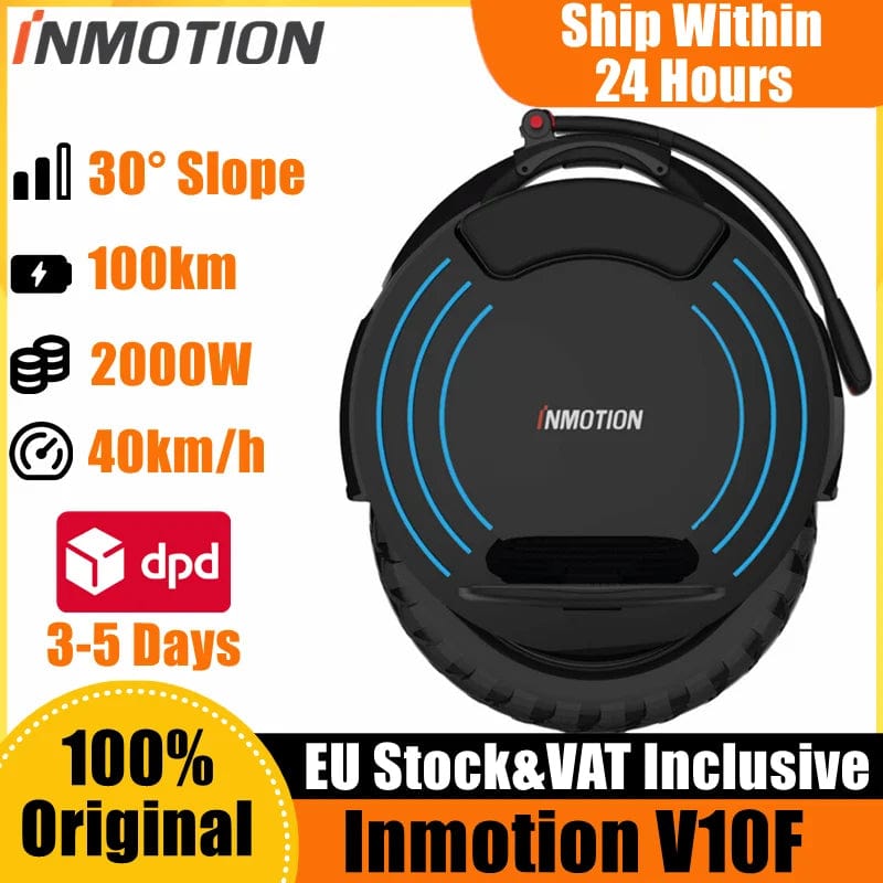 Planet Gates INMOTION V10F EU Stock INMOTION V10F Unicycle 84V 960Wh Battery 2000W Motor 40km/h Top Speed APP Led Light Self Balance Smart V10F EUC E-wheel