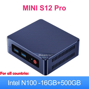 Planet Gates Intel N100 16G500G / Intel Processor / us | CHINA Beelink Mini S12 Pro Intel 12th Gen N100 16G 500G Mini S12 Intel N95 Mini PC DDR4 8G 256G SSD Desktop Gaming Computer VS T8 Pro