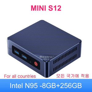 Planet Gates Intel N95 8G256G / Intel Processor / EU | belgium Beelink Mini S12 Pro Intel 12th Gen N100 16G 500G Mini S12 Intel N95 Mini PC DDR4 8G 256G SSD Desktop Gaming Computer VS T8 Pro