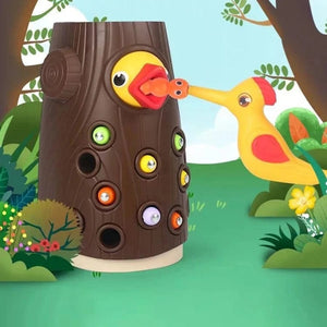 Planet Gates Intelligence Development Of Woodpecker Insect Catching Game Toy, Early Education Magnetic Fishing Toys for Children Kids Gifts