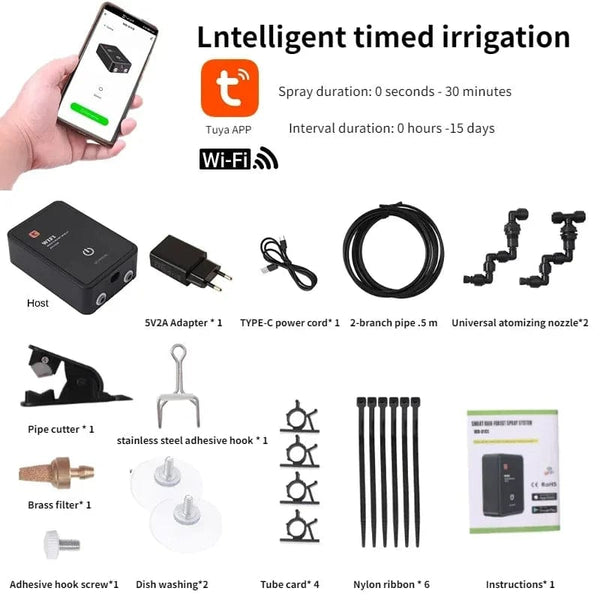 Planet Gates Intelligent Reptile Fogger Terrariums Humidifier Electronic Timer Automatic Mist Rainforest Spray System Kit Sprinkler Control