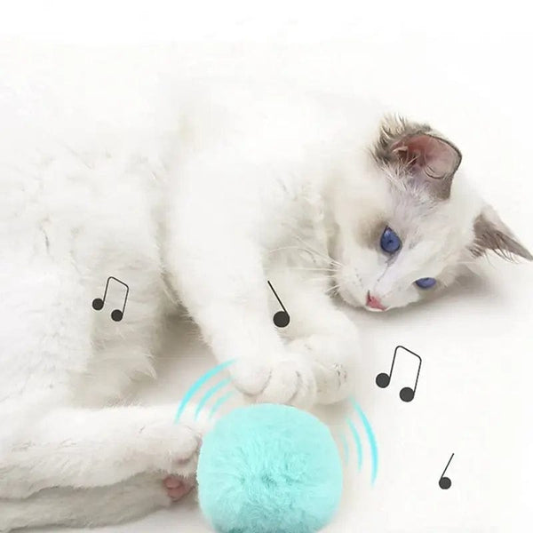 Planet Gates Interactive Ball Smart Cat Toys Plush Electric Catnip Training Toy Kitten Touch Sounding Pet Product Squeak Toy Ball