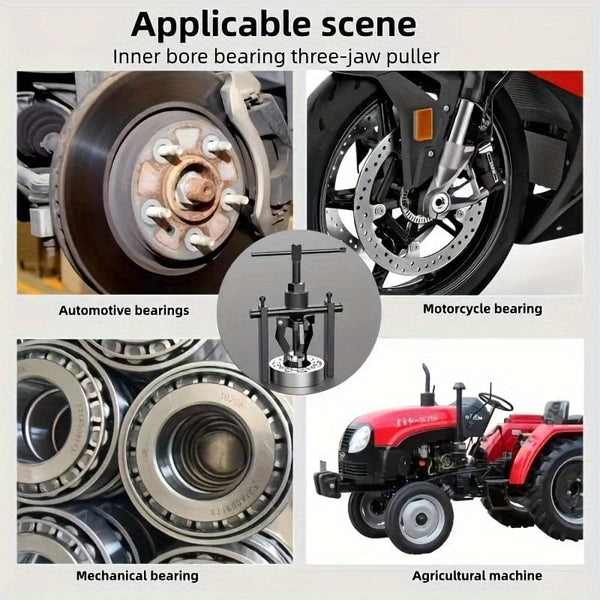 Planet Gates Internal and external bearing three-claw puller Three-Claw Bearing Puller Disassembly Tool, Multi-purpose Automotive Repair Puller, Inner Hole Bearing Puller Extractor, Heavy-duty Puller Set